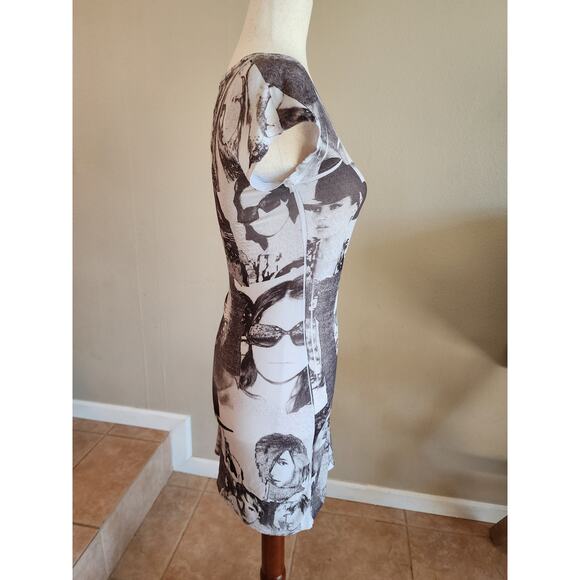 Super Model Women's Bodycon Dress Rhinestones 90's - Picture 4 of 9